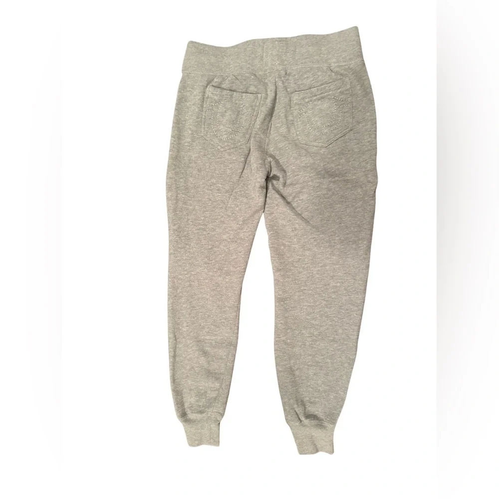 True Religion Heather Gray Hoodie and Jogger Tracksuit with Logo Accents XS - Picture 7 of 8